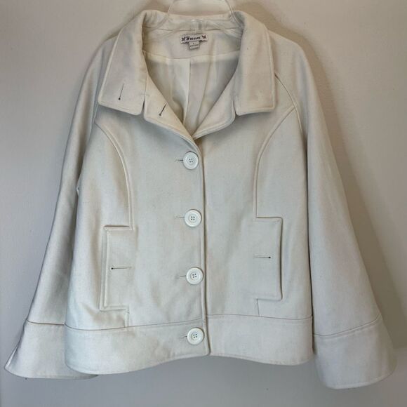 Forever| Wool Jacket| Casual| Large| Cream| Coat - Picture 4 of 13